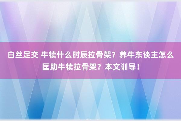 白丝足交 牛犊什么时辰拉骨架？养牛东谈主怎么匡助牛犊拉骨架？本文训导！