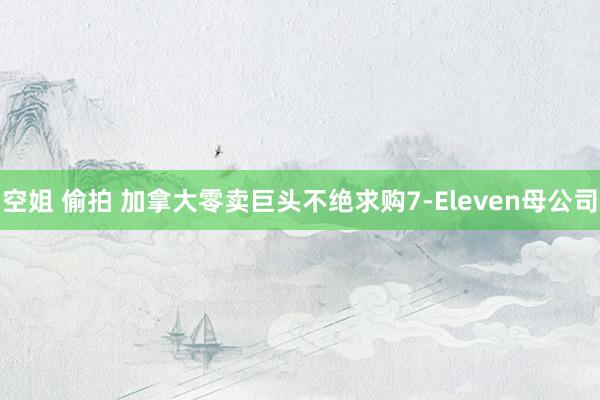 空姐 偷拍 加拿大零卖巨头不绝求购7-Eleven母公司