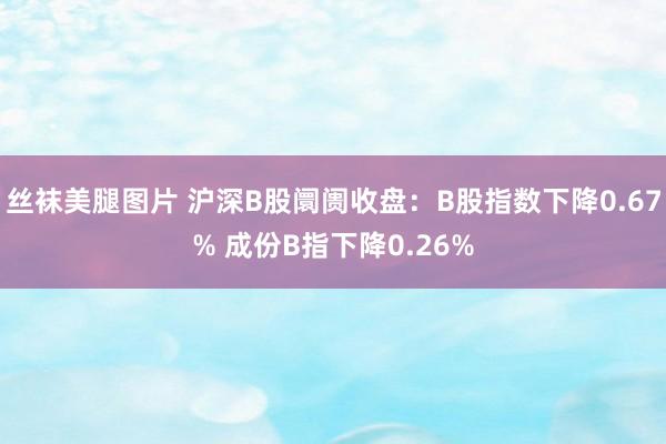 丝袜美腿图片 沪深B股阛阓收盘：B股指数下降0.67% 成份B指下降0.26%