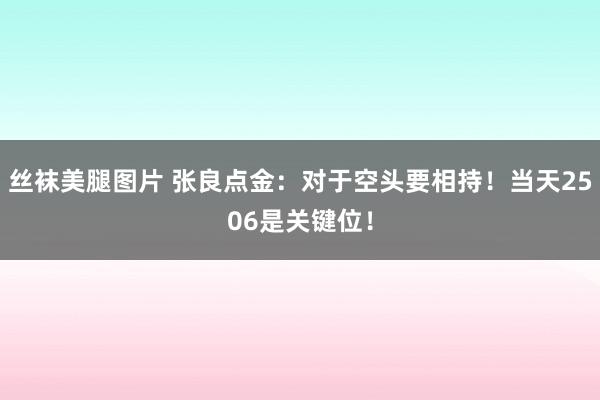 丝袜美腿图片 张良点金：对于空头要相持！当天2506是关键位！