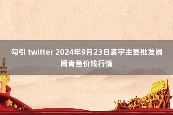 勾引 twitter 2024年9月23日寰宇主要批发阛阓青鱼价钱行情