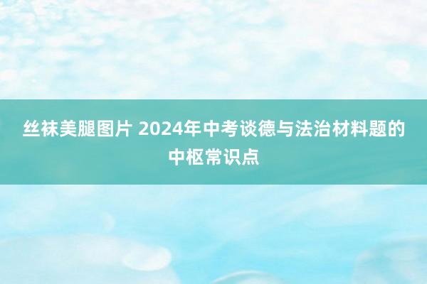 丝袜美腿图片 2024年中考谈德与法治材料题的中枢常识点