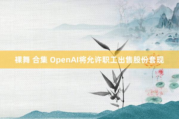 裸舞 合集 OpenAI将允许职工出售股份套现