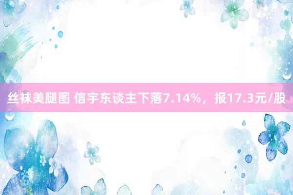 丝袜美腿图 信宇东谈主下落7.14%，报17.3元/股