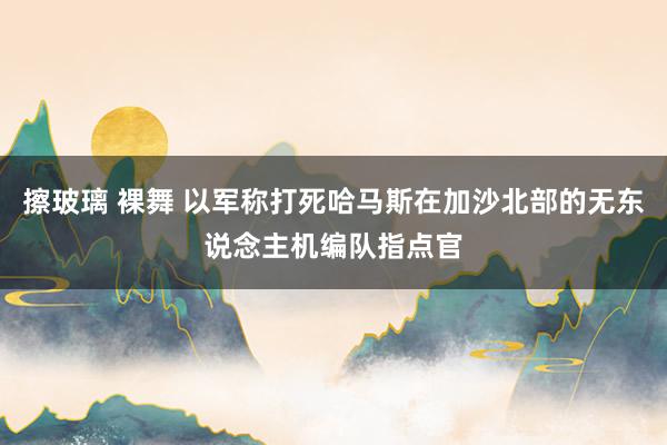 擦玻璃 裸舞 以军称打死哈马斯在加沙北部的无东说念主机编队指点官