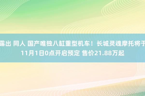 露出 同人 国产唯独八缸重型机车！长城灵魂摩托将于11月1日0点开启预定 售价21.88万起