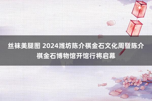 丝袜美腿图 2024潍坊陈介祺金石文化周暨陈介祺金石博物馆开馆行将启幕