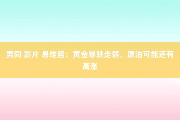 男同 影片 易维哲：黄金暴跌走弱，原油可能还有高涨