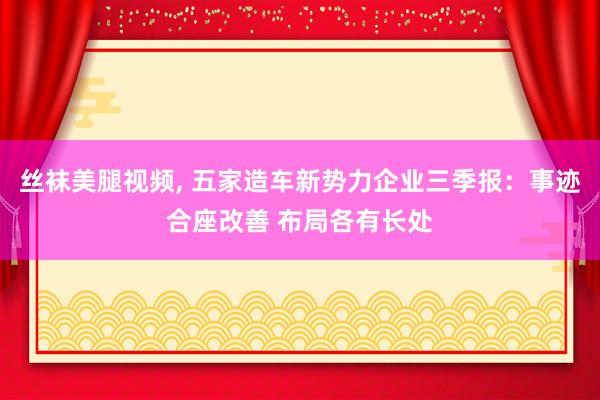 丝袜美腿视频， 五家造车新势力企业三季报：事迹合座改善 布局各有长处