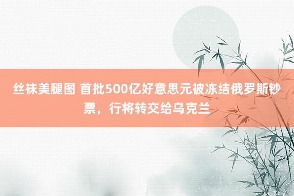 丝袜美腿图 首批500亿好意思元被冻结俄罗斯钞票，行将转交给乌克兰