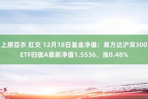 上原亞衣 肛交 12月18日基金净值：易方达沪深300ETF归拢A最新净值1.5536，涨0.48%