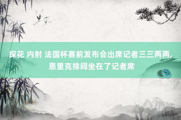 探花 内射 法国杯赛前发布会出席记者三三两两， 恩里克排闼坐在了记者席