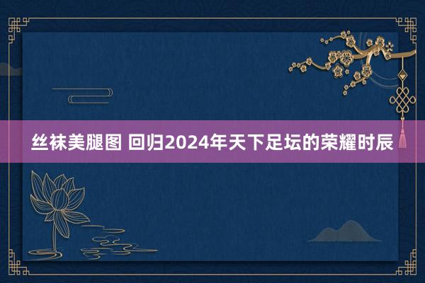 丝袜美腿图 回归2024年天下足坛的荣耀时辰