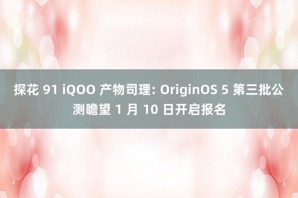 探花 91 iQOO 产物司理: OriginOS 5 第三批公测瞻望 1 月 10 日开启报名