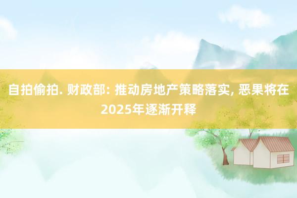 自拍偷拍. 财政部: 推动房地产策略落实， 恶果将在2025年逐渐开释