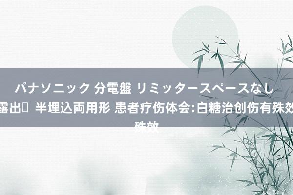 パナソニック 分電盤 リミッタースペースなし 露出・半埋込両用形 患者疗伤体会:白糖治创伤有殊效