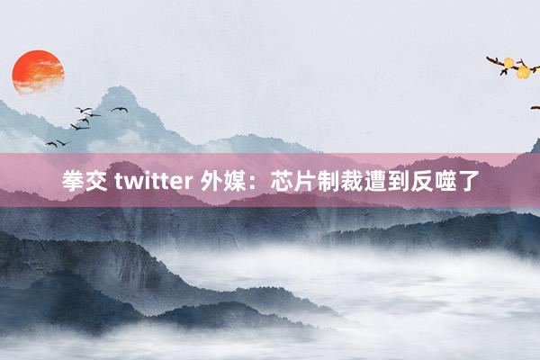 拳交 twitter 外媒：芯片制裁遭到反噬了