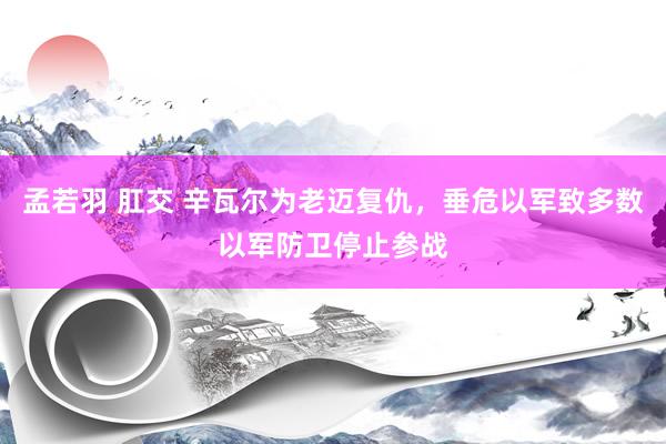 孟若羽 肛交 辛瓦尔为老迈复仇，垂危以军致多数以军防卫停止参战